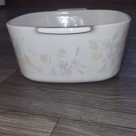 Vintage Corning Ware Pastel Bouquet 3 Liter Casserole Retired Pattern - Picture 4 of 5